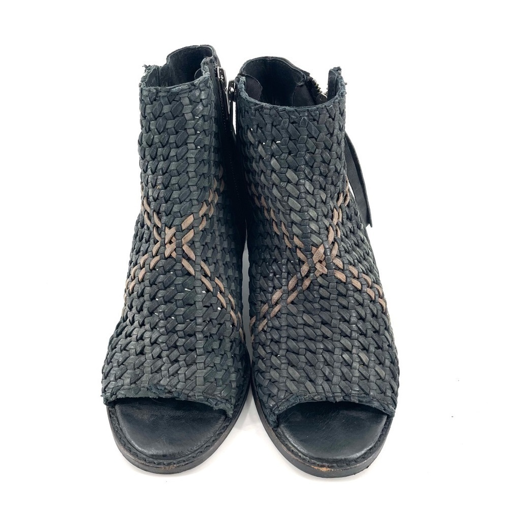 Sam Edelman Woven Leather Cooper Double Zip Ankle Bootie - Picture 3 of 6